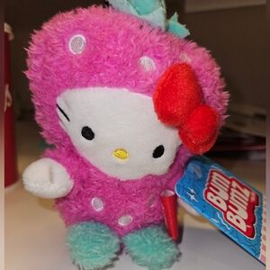 NWT BumBumz 4.5" Hello Kitty Strawberry Sanrio Plush Toy Stuffed Animal 🍓